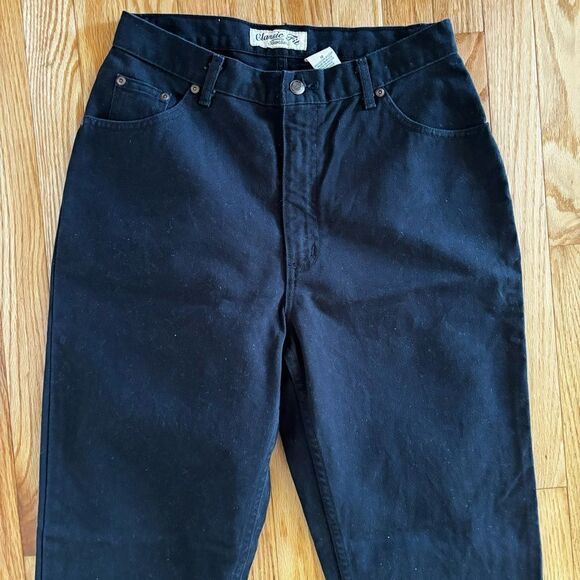 Black Jeans Vintage St John’s Bay High Rise Baggy Relaxed Tapered Leg Denim Mom - Picture 3 of 10